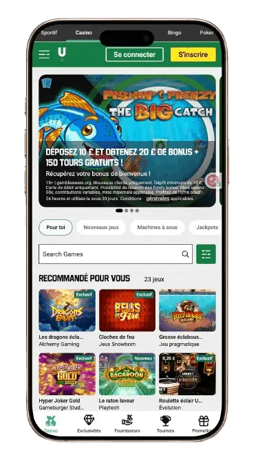 application mobile casino unibet